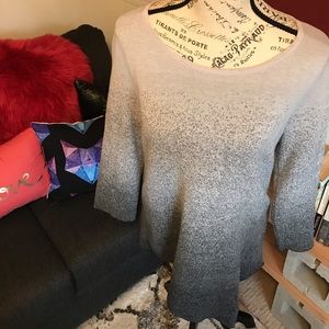 Grey Ombré Asymmetrical Sweater